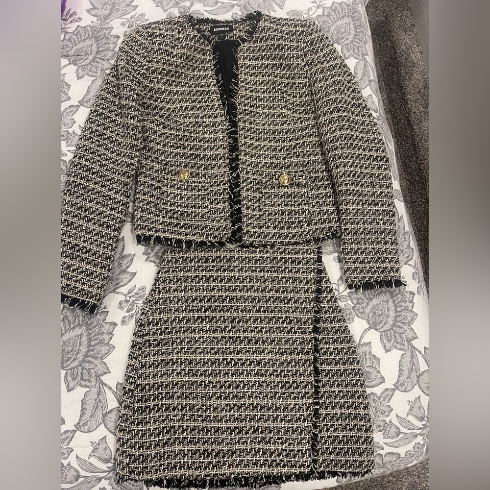 Tweed blazer & skirt set
